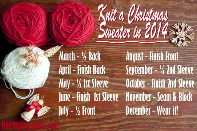 Knit a Christmas sweater KAL schedule